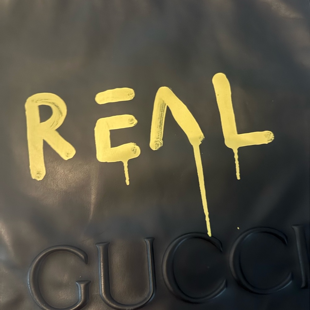 Gucci Black and Yellow Drawstring Backpack - Picture 7 of 9